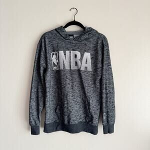 NBA Heathered Gray Pullover Hoodie with White Logo